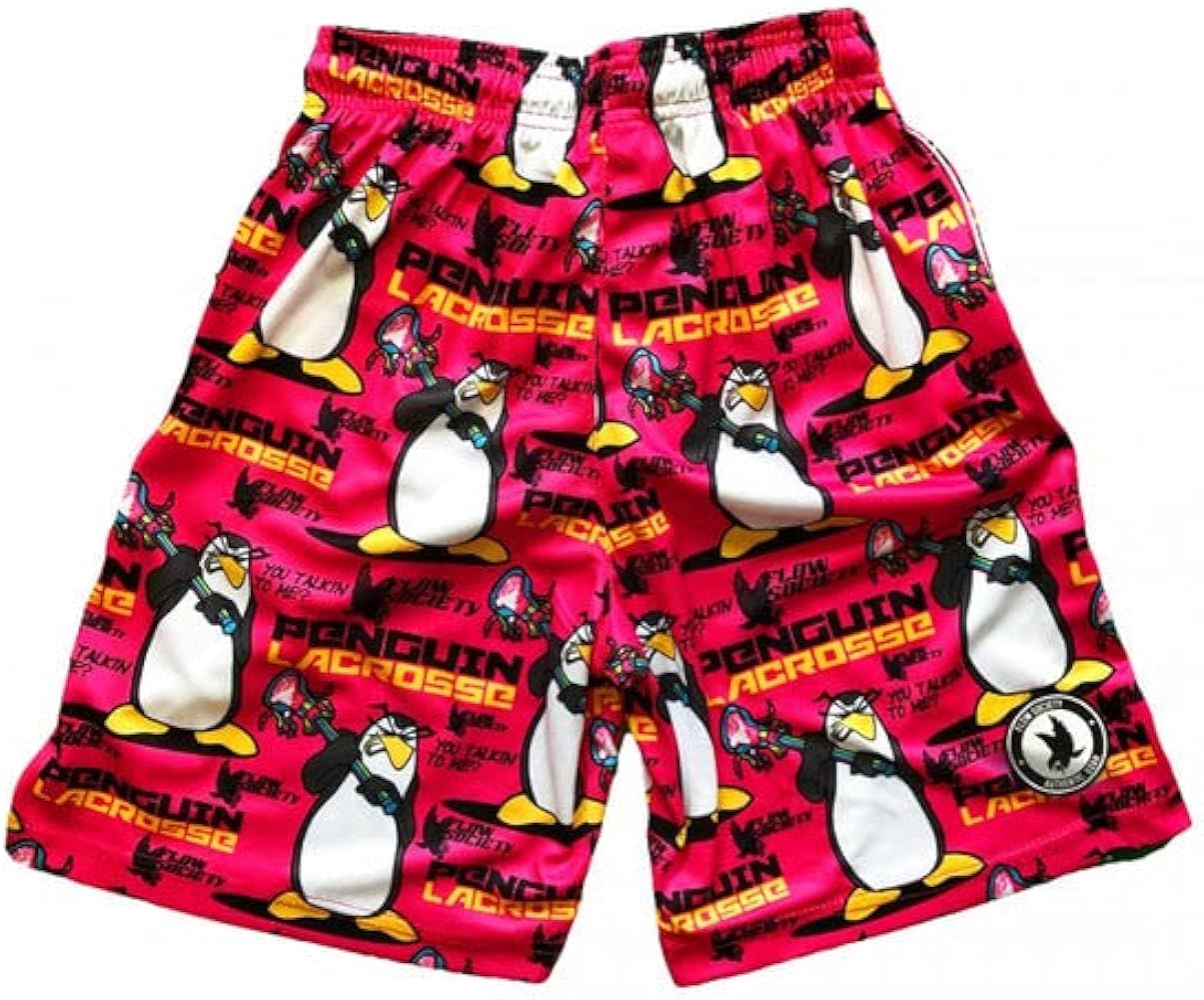 Flow Society Penguin Boys Lacrosse Shorts | Boys LAX Shorts | Lacrosse Shorts for Boys | Kids Athletic Shorts for Boys