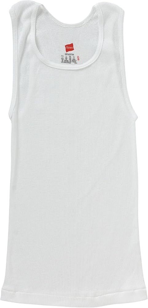 Hanes Boys' 5 Pack Ultimate ComfortSoft Tank (White Tagless Tanks, X Large (126-146) LBS)