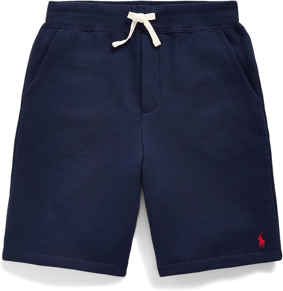 POLO RALPH LAUREN Boy's Fleece Shorts (Big Kids) Cruise Navy LG (14-16 Big Kid)