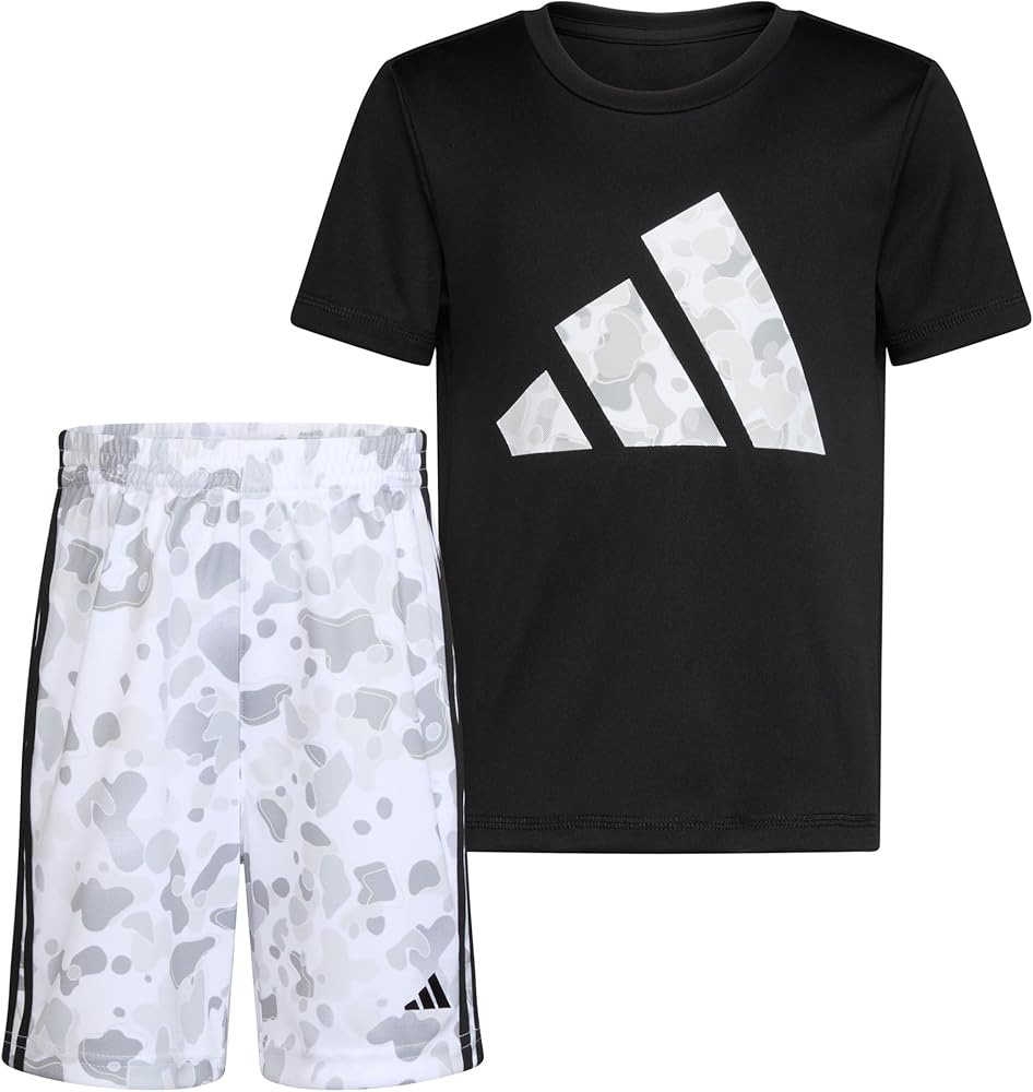 adidas Boys Short Sleeve T-shirt and Printed Shorts 2-piece SetShorts Set