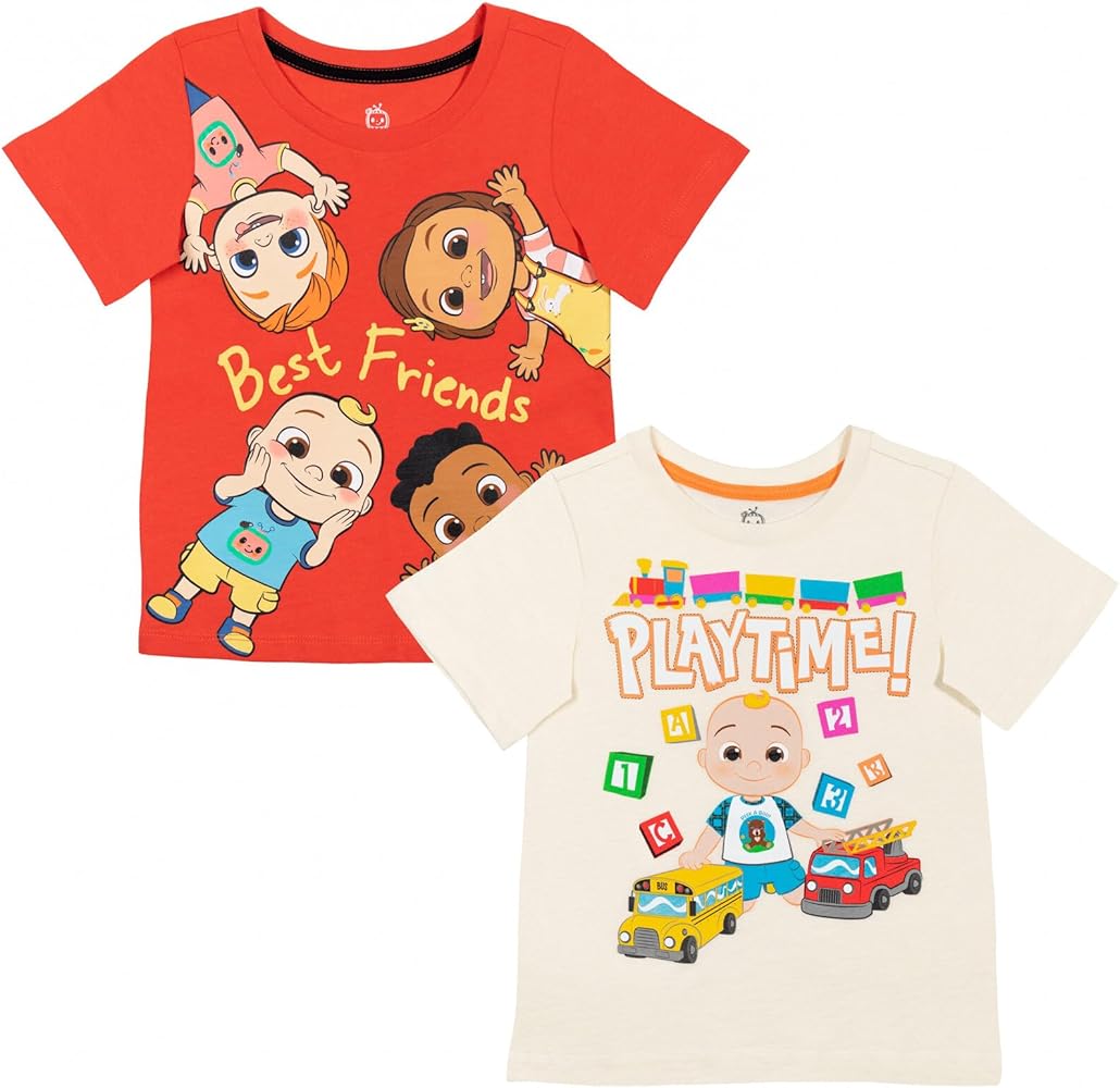 CoComelon Nico Nina Cody Baby 2 Pack T-Shirts Infant to Toddler