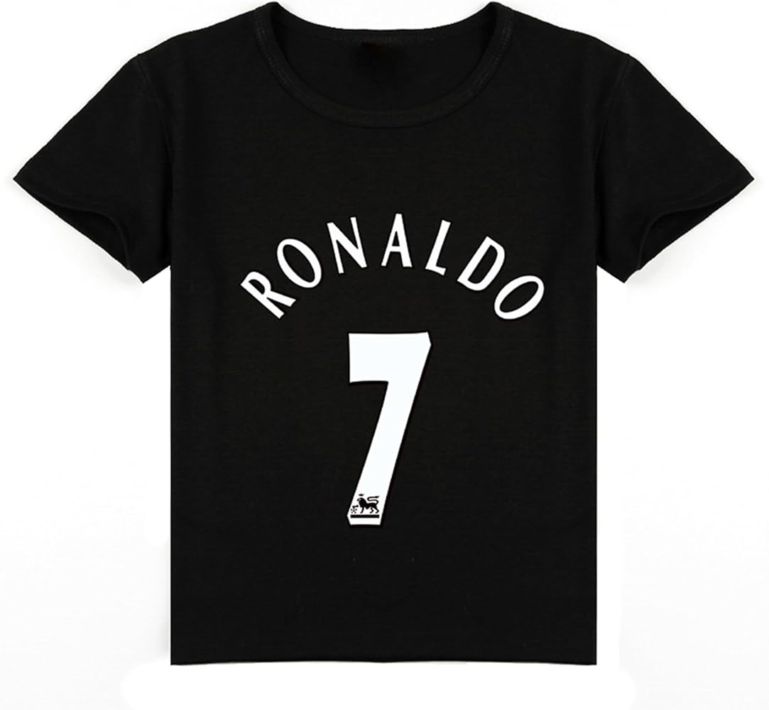 LOTFI Kids Cristiano Ronaldo Short Sleeve Crewneck T-Shirt,CR7 Tees Summer Tops Shirts for Boys Girls