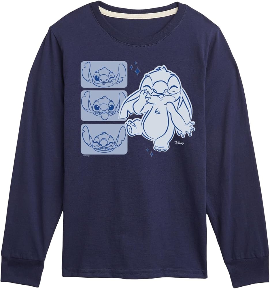 Disney - Lilo & Stitch - Sketch Drawing of Stitch - Toddler & Youth Long Sleeve Graphic T-Shirt