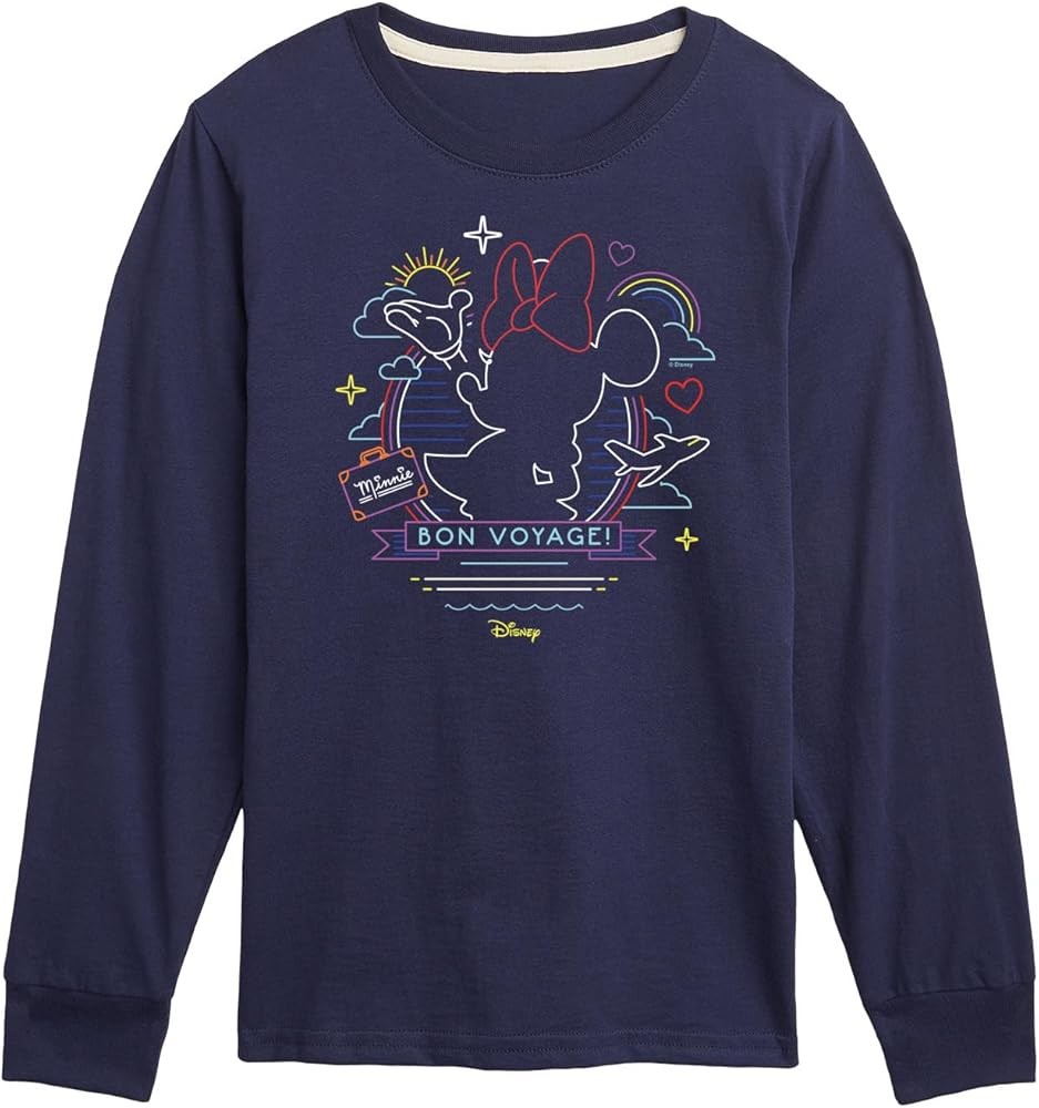 Disney Minnie Mouse - Cruise Ready - Bon Voyage - Youth Long Sleeve Graphic T-Shirt