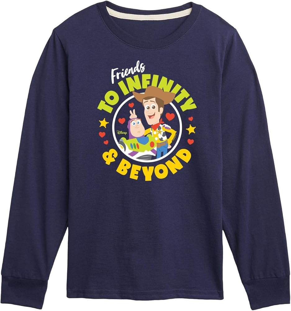 Disney Toy Story - Friends to Infinity - Toddler and Youth Long Sleeve Graphic T-Shirt