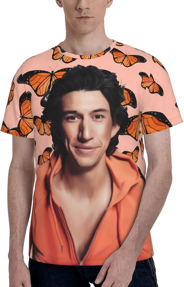 Adam Driver T Shirt Mens Summer Comfortable Fit Soft Short Sleeve Crew Neck Basic Tee Tops