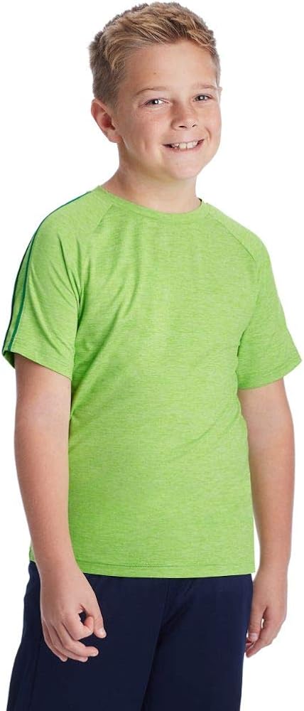 C9 Champion boys Fashion Tech Short Sleeve T Shirt, Resort Green Heather, Large US