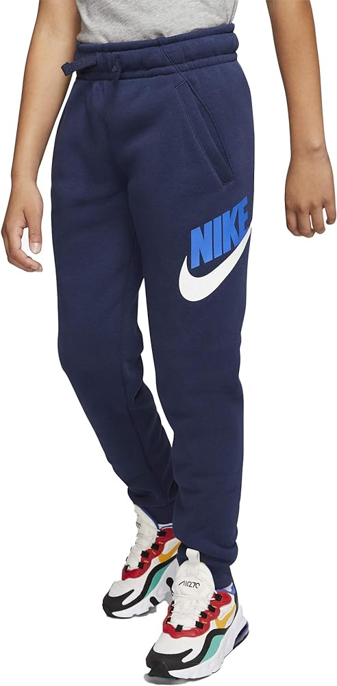 Nike Boy's Sportswear Club + HBR Pants (Big Kids) Midnight Navy/Midnight Navy XL (18-20 Big Kid)