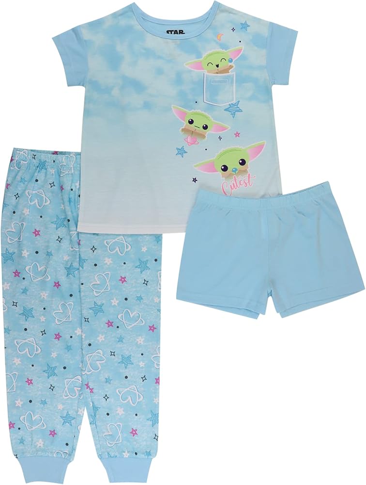 STAR WARS Boys' 3-Piece Loose-fit Pajama Set, Soft & Cute for Kids