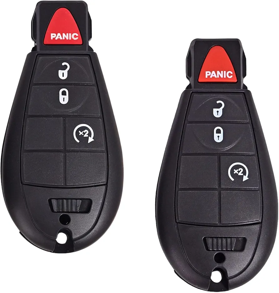 Key Fob Two Keyless Entry Remote Control Car Keys 4 Button Smart Key 433MHz Compatible with 2013-2019 Jeep Cherokee Replaces 68105083AC / 68105083AD （2PCS） GQ4-53T