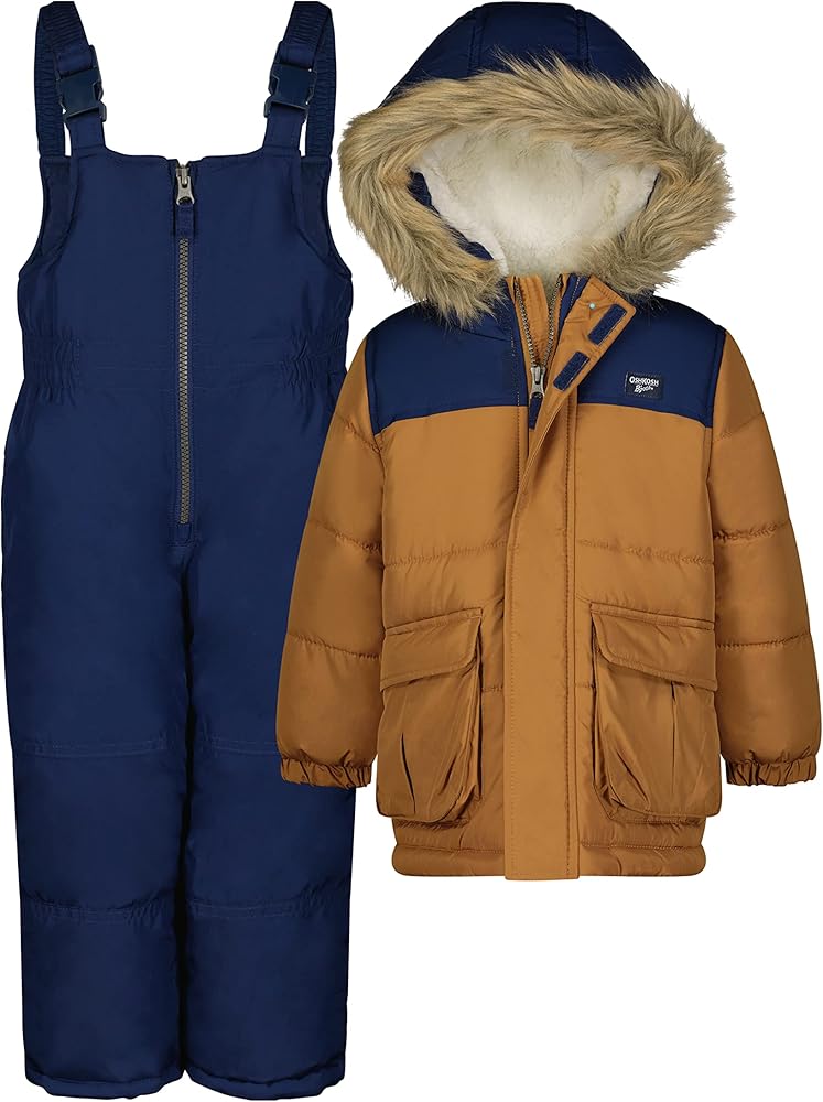 OshKosh B'Gosh boys Ski Jacket and Snowbib Snowsuit Set