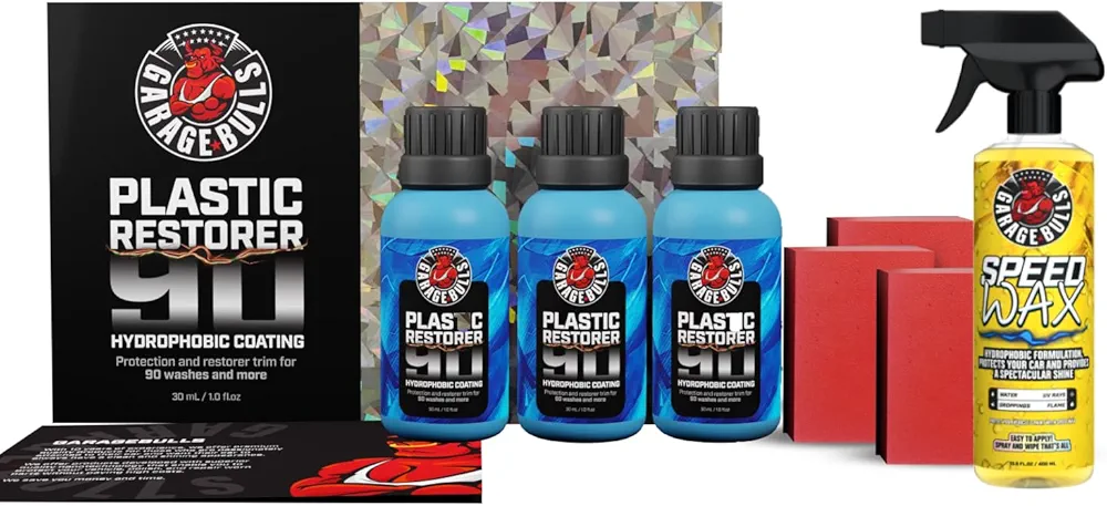 Car Plastic Restorer & Hydrophobic Trim Ceramic Coating Kit Car Accessories Long Lasting Coating 30ml, 1fl oz (3 Pack)