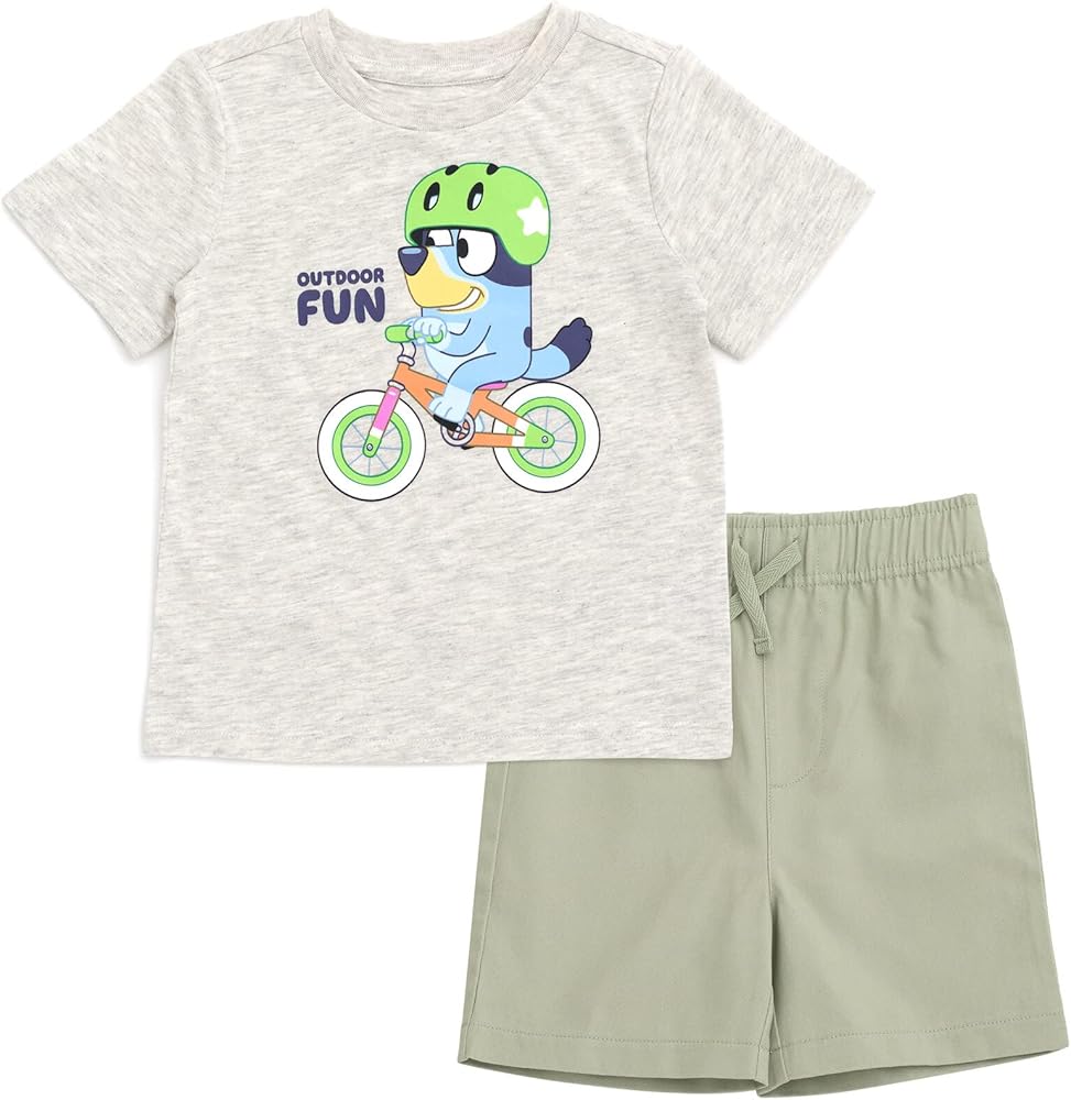 Bluey T-Shirt and Shorts Outfit Set Toddler to Little Kid