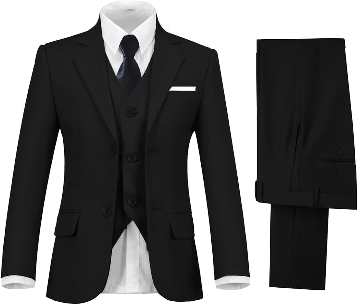 Boys' Suits Slim Fit, Boys Formal Suit Set, Dresswear Ring Bearer Outfit Kids Wedding Dress Clothes, Boys Tuxedo Suit