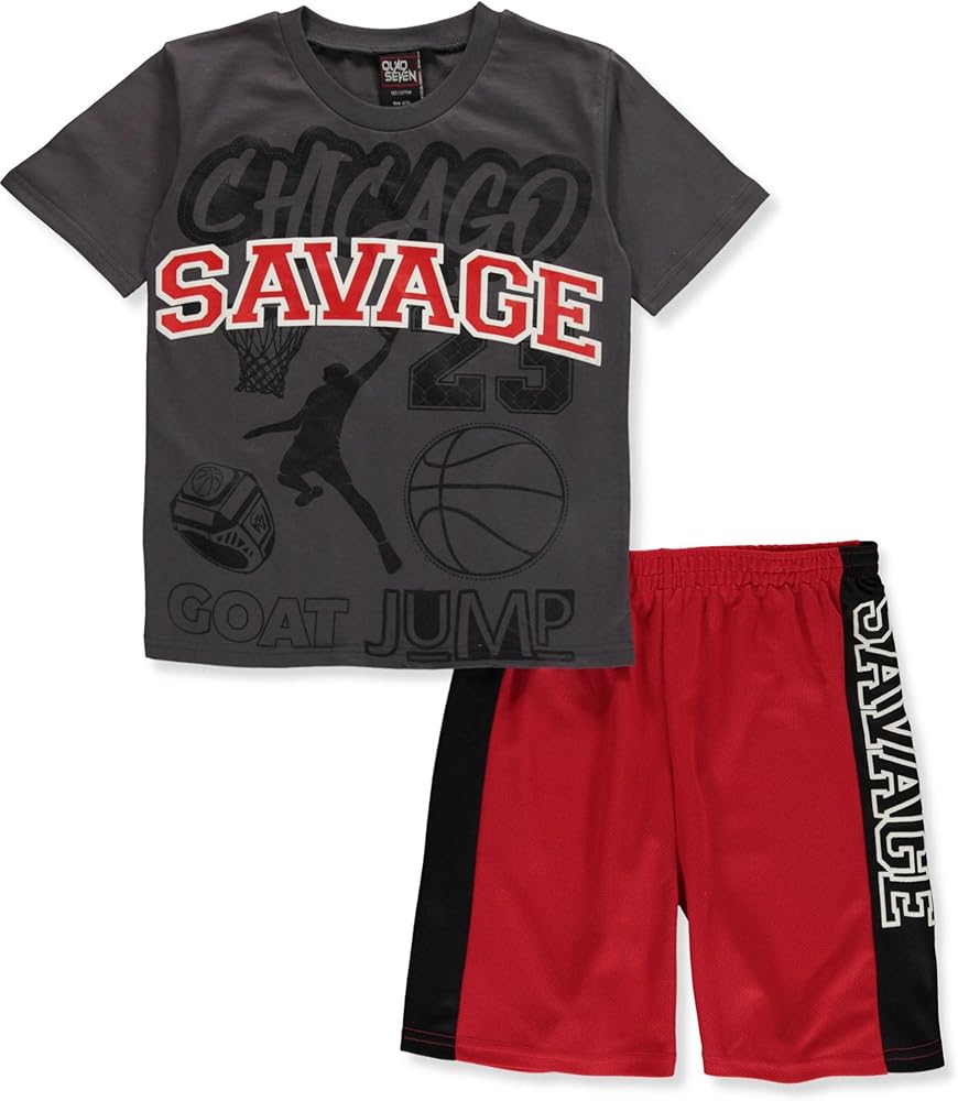 Quad Seven Boys' 2-Piece Savage Shorts Set Outfit