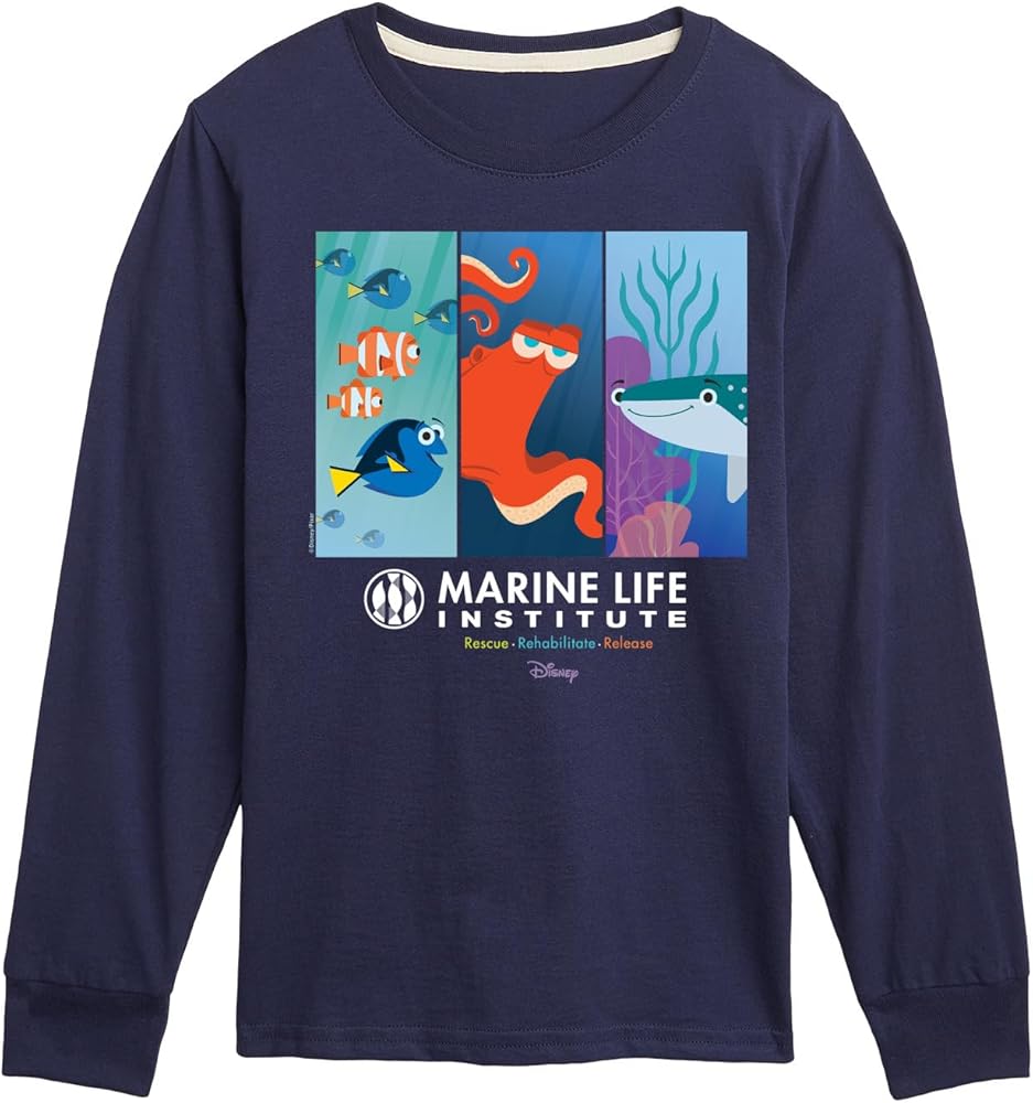 Disney Finding Dory - Marine Life Institute - Toddler & Youth Long Sleeve Graphic T-Shirt