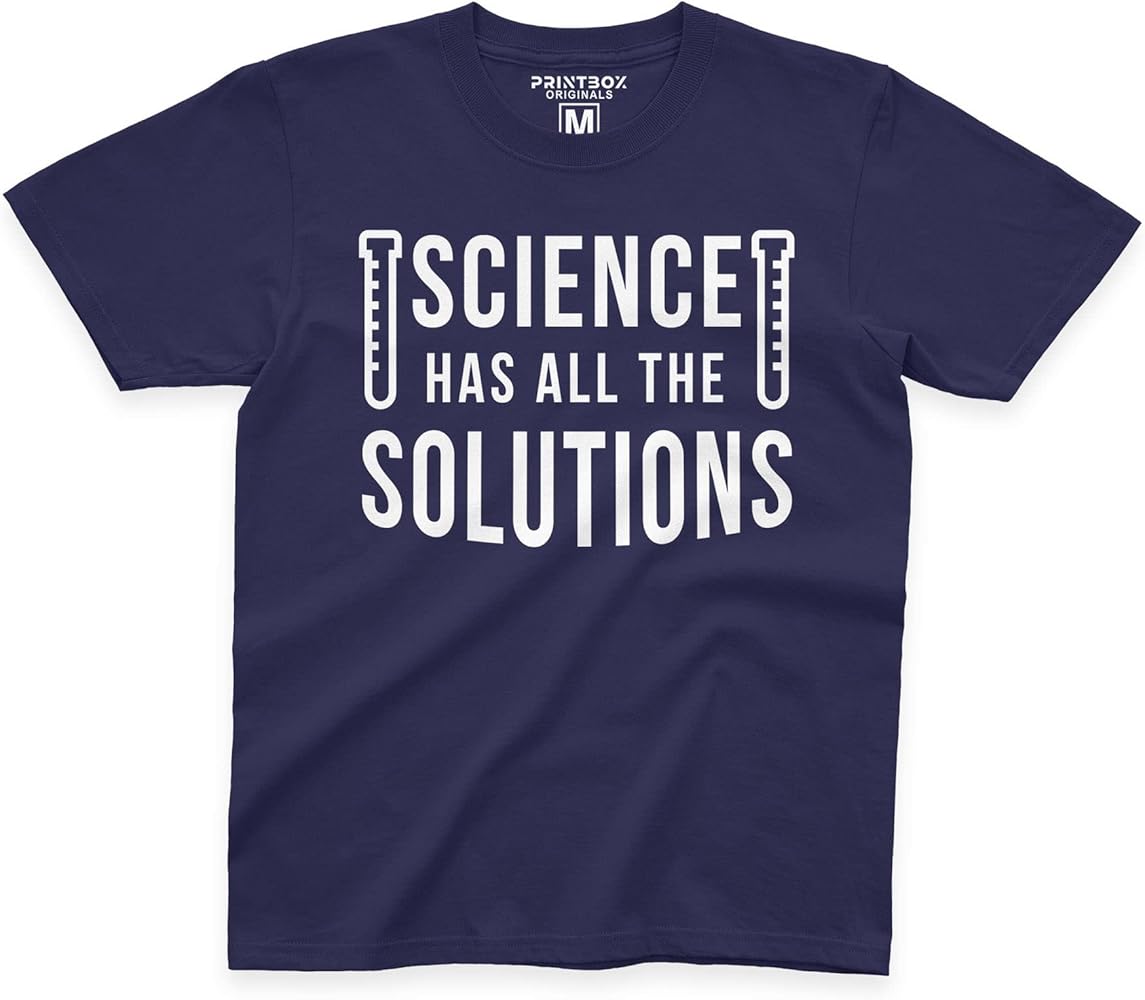 Science Has All The Solutions Tshirt for Boys Girls, Science Kids T Shirt, Funny Science Gifts Shirts Top School