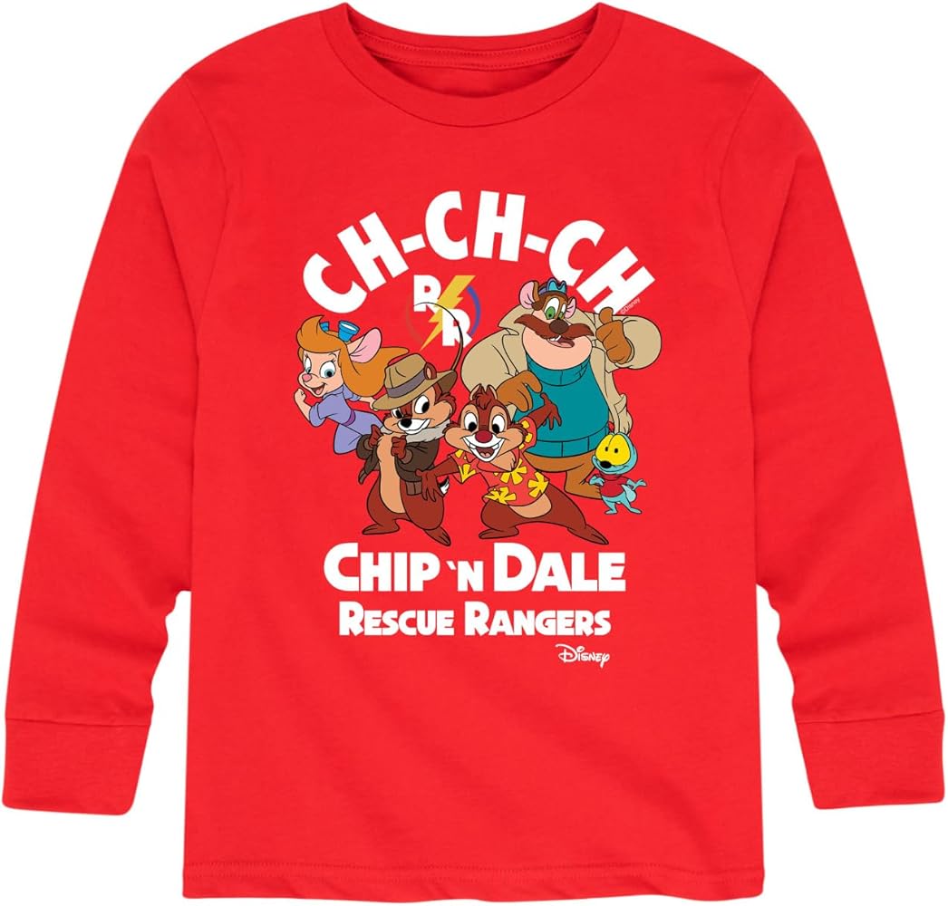 Disney Chip 'N Dale Rescue Rangers - Chip 'N Dale Character Art - Toddler and Youth Long Sleeve Graphic T-Shirt