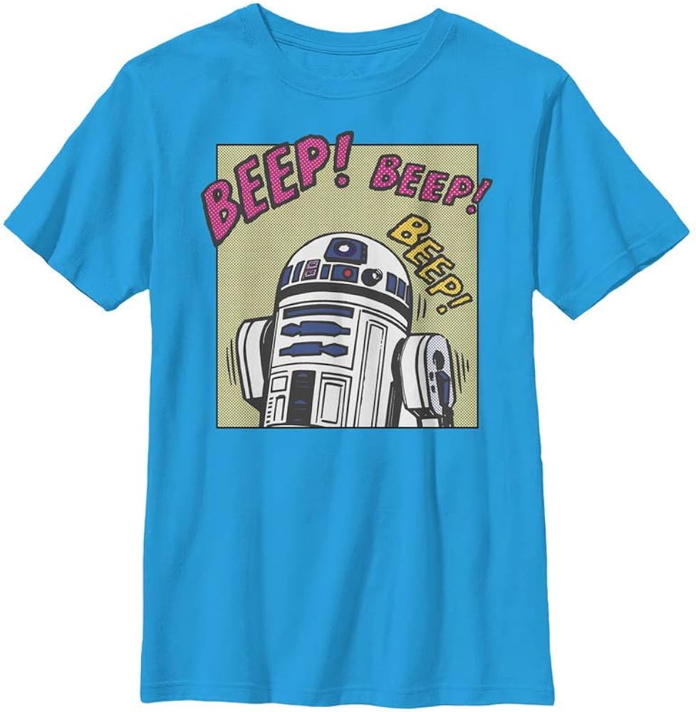 STAR WARS Boys' R2d2 Pop Comic Sounds Graphic Tee