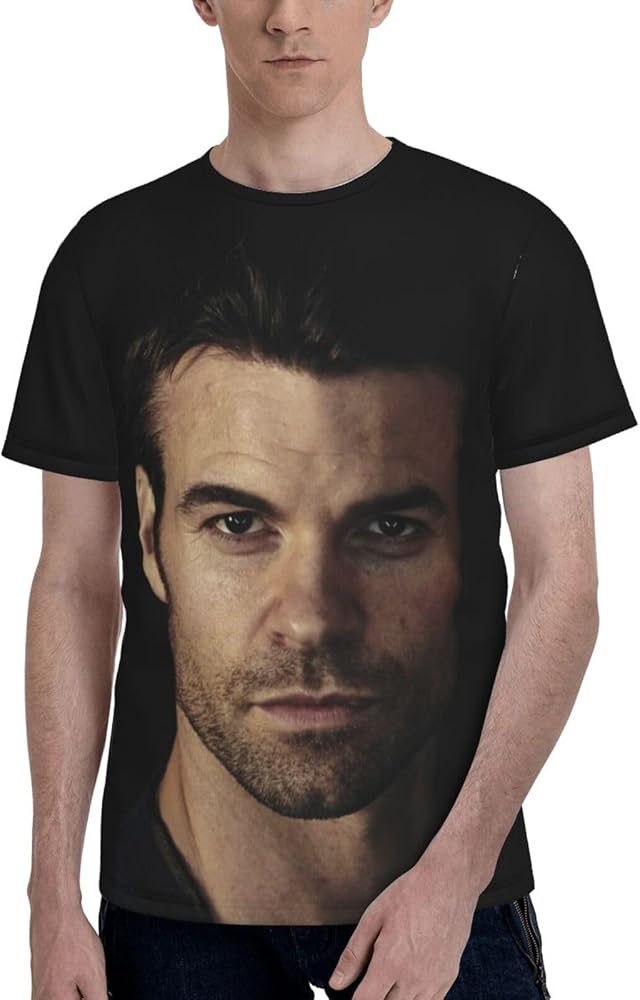 Daniel Gillies T Shirt Boys Summer Comfortable Fit Soft Short Sleeve Round Neckline Basic Tee Tops