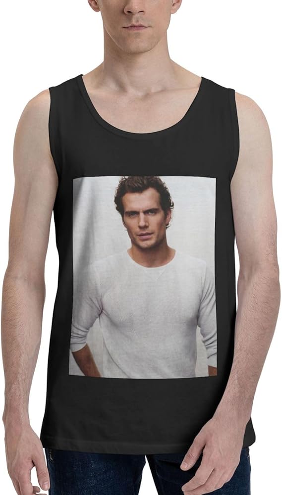 Henry Cavill Tank Top Man's Summer Sleeveless Tee Cool Workout Swim Beach Shirts for Bodybuilding Gym Fitness Training