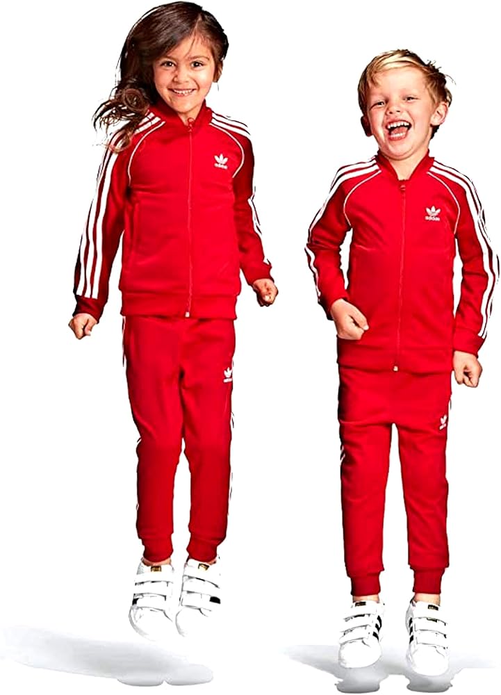 adidas Sweat Suit for Kids Red and White