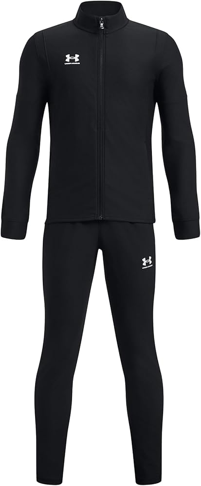 Under Armour Boy's Challenger Tracksuit (Little Kids/Big Kids) Black/White XS (7 Big Kid)