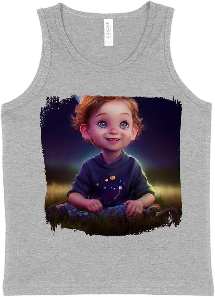 Boy Design Kids' Jersey Tank - Space Sleeveless T-Shirt - Starry Sky Kids' Tank Top