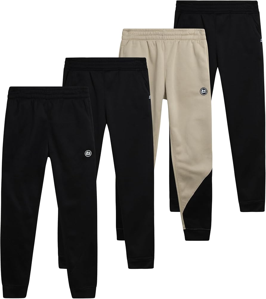 RBX Boys' Sweatpants - 4 Pack Active Fleece Jogger Pants (Size: 5-20)