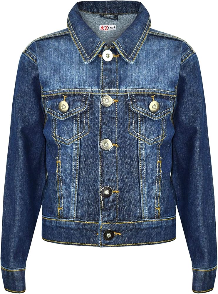 Kids Boys Denim Jackets Designer Blue Jeans Jacket Fashion Coat New Age 3-13 Yr