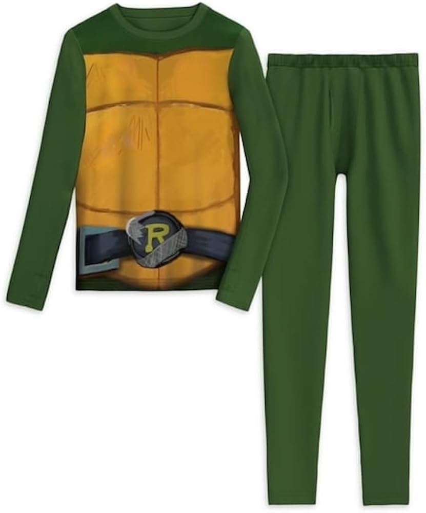 Cuddl Duds ClimateRight Boys Thermal Long Underwear Set (Includes: Long-Sleeve Shirt & Pants) (Large (L, 10-12), Turtle Green)