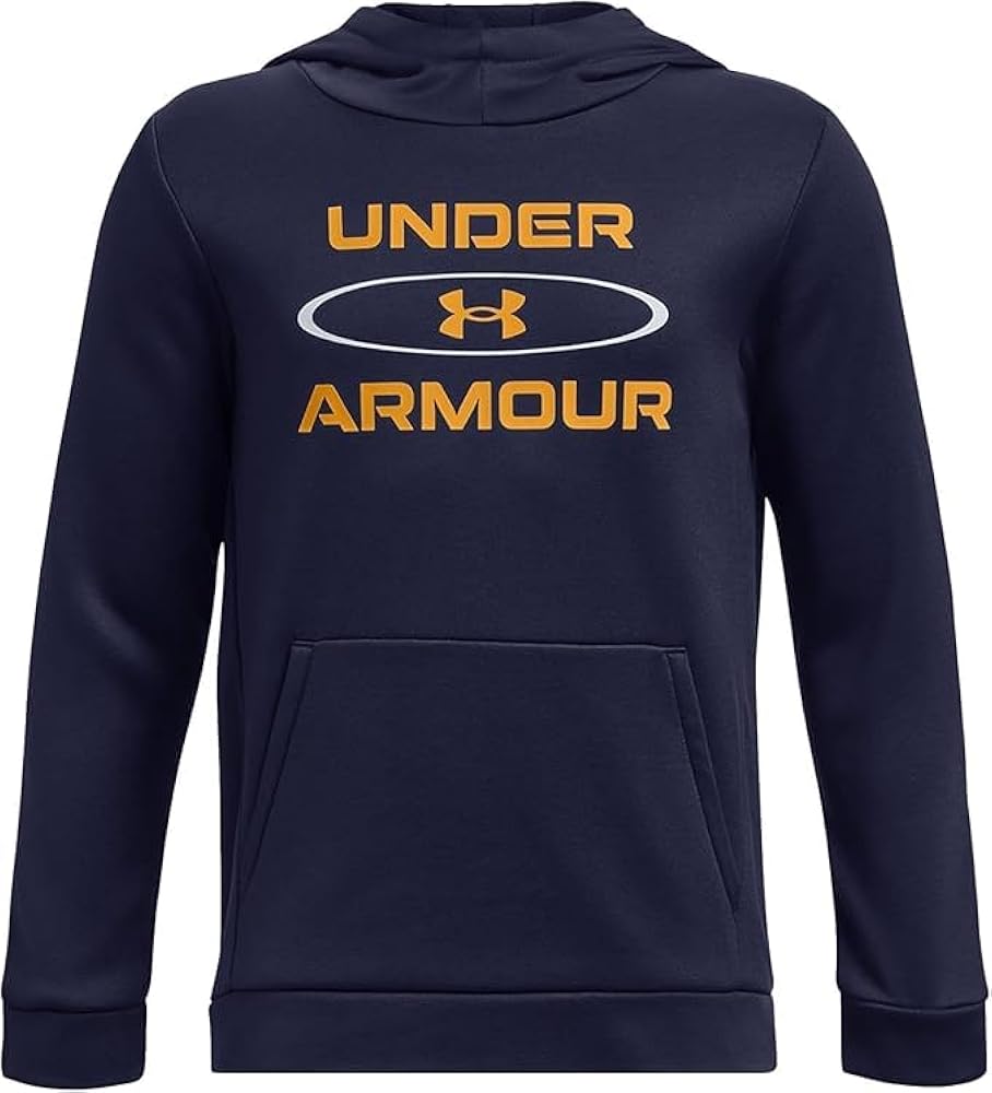 Under Armour Boys Fleece Hoodie (US, Alpha, Medium, Regular, Midnight Navy/Rise - 410)