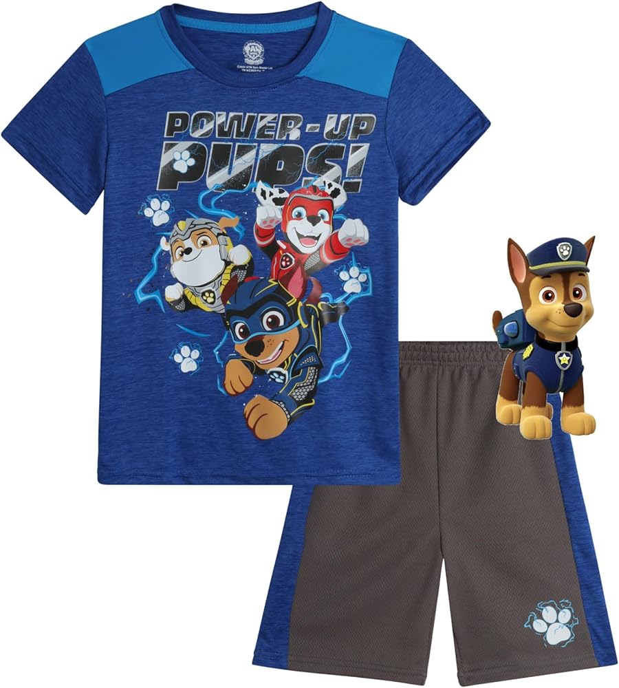 Nickelodeon Boys' Paw Patrol Shorts Set - 2 Piece T-Shirt and Shorts (Toddler/Little Boy)