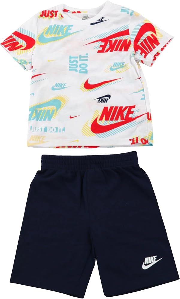 Active Joy Shorts Preschool Set (White/Blue)