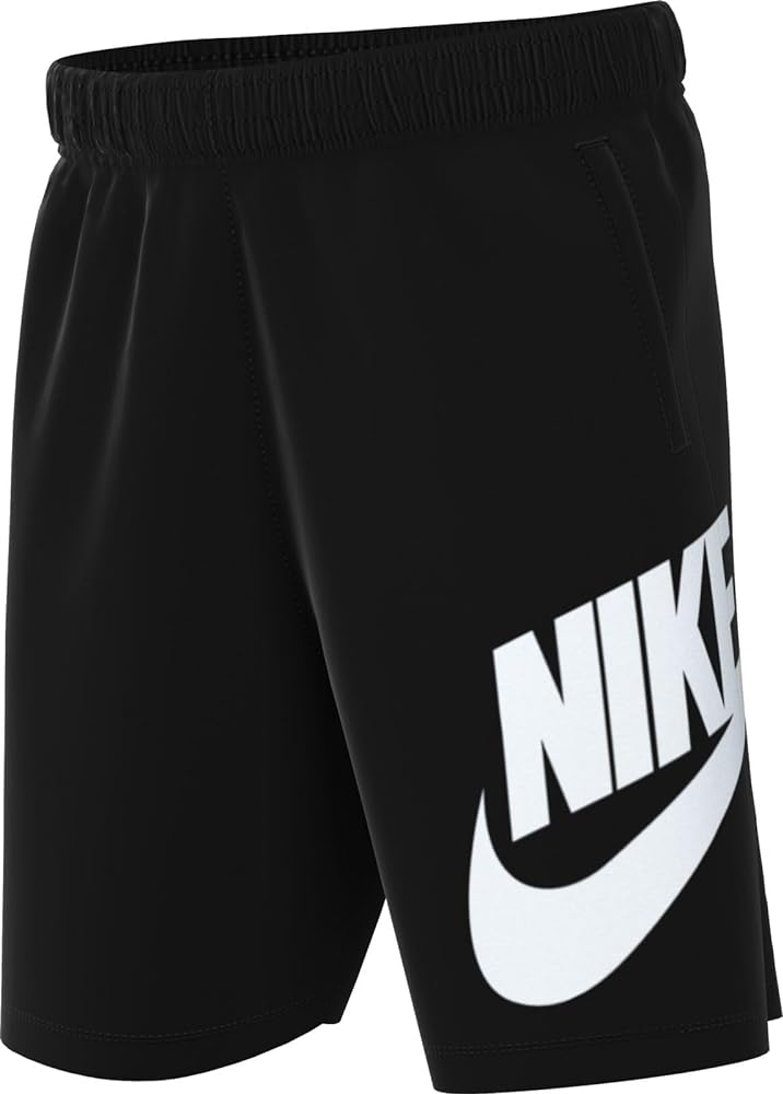 Nike Sportswear Club Fleece Big Kids' French Terry Shorts (Black/White, FD2997-010) Size X-Large