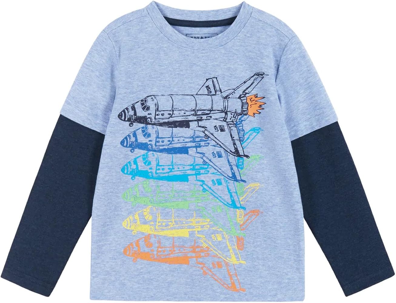 Andy & Evan Boys' Long Sleeve Two-Fer Tee Shirt