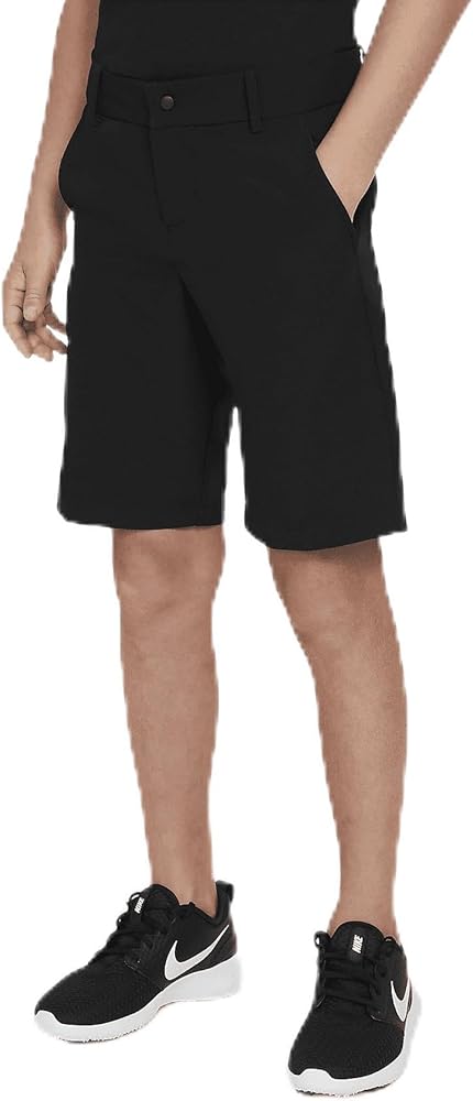 Nike Big Kids' (Boys') Golf Shorts (Black/White, CU9880-010) Size X-Small