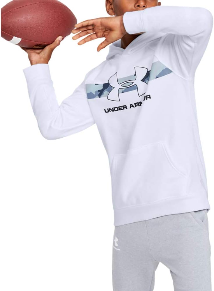 Under Armour Boys' UA Rival Hoodie Youth X-Small White