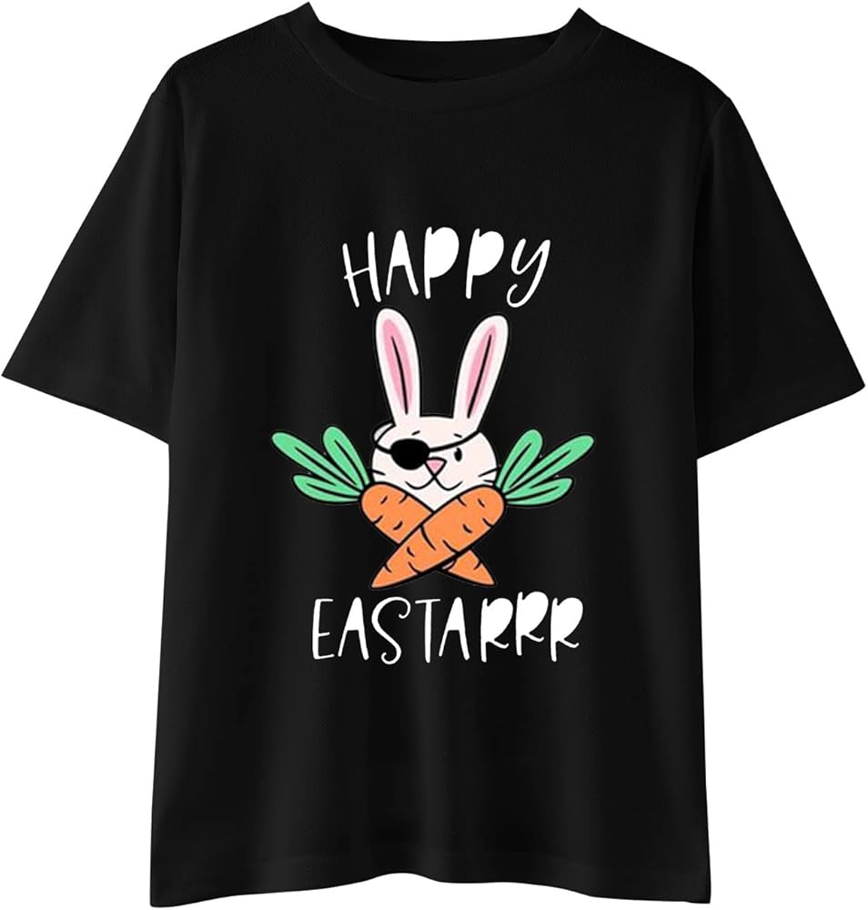 Easter Day Prints Shirts Toddler Girl Boys Short Sleeve Bunny T Shirt Kids Girls Tee Tops Toddlers Tops Boys