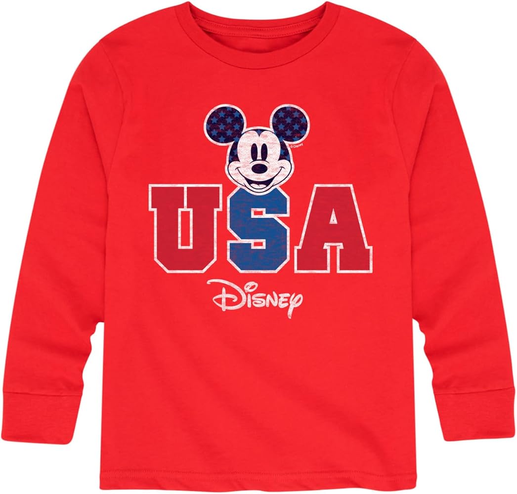 Disney Americana - Mickey USA - Toddler and Youth Long Sleeve Graphic T-Shirt