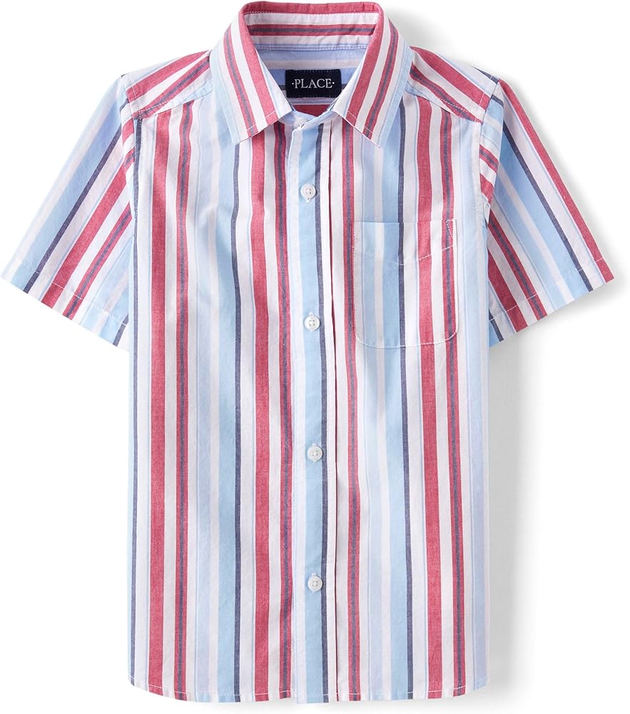 The Children's Place Boys' Short Sleeve Button Down Shirt