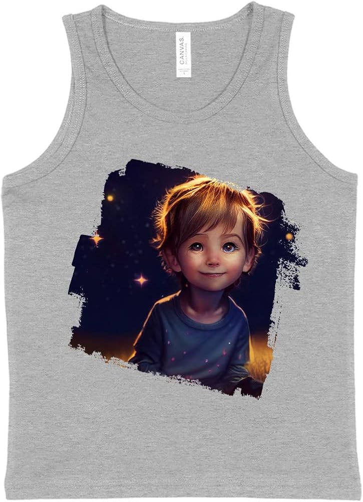 Space Boy Kids' Jersey Tank - Night Sky Sleeveless T-Shirt - Printed Kids' Tank Top