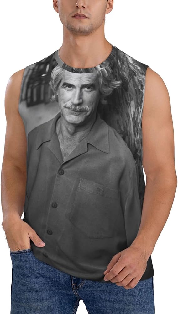 Sam Elliott Tank Tops Mens Lightweight Summer Casual Sleeveless Muscle Workout Running Gym T Shirts