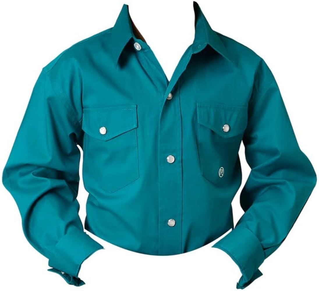 ROPER Western Shirt Boys L/S Solid Turquoise 03-030-0265-2025 BU