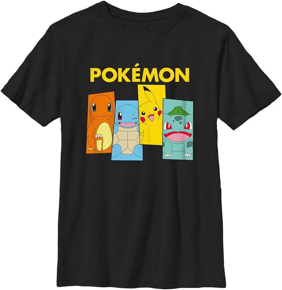 Pokemon Kids Team Kanto Boys Short Sleeve Tee Shirt