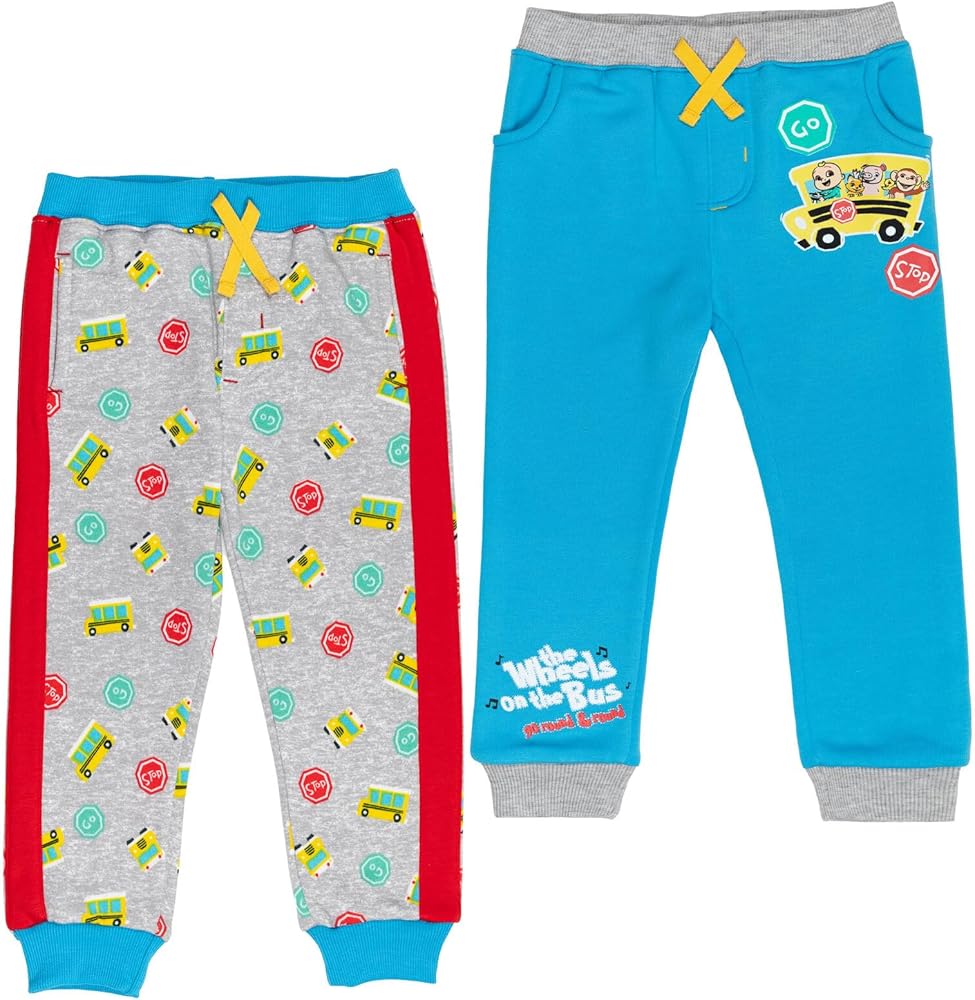 CoComelon JJ Fleece 2 Pack Jogger Pants Infant to Toddler