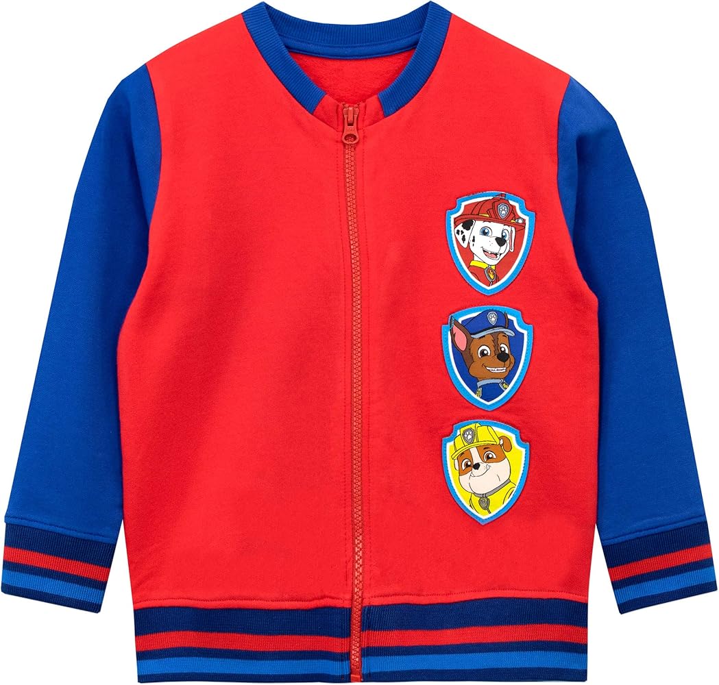 Paw Patrol Jacket | Jackets for Boys | Chase Rubble Marshall | Kids Zip Up Sweater