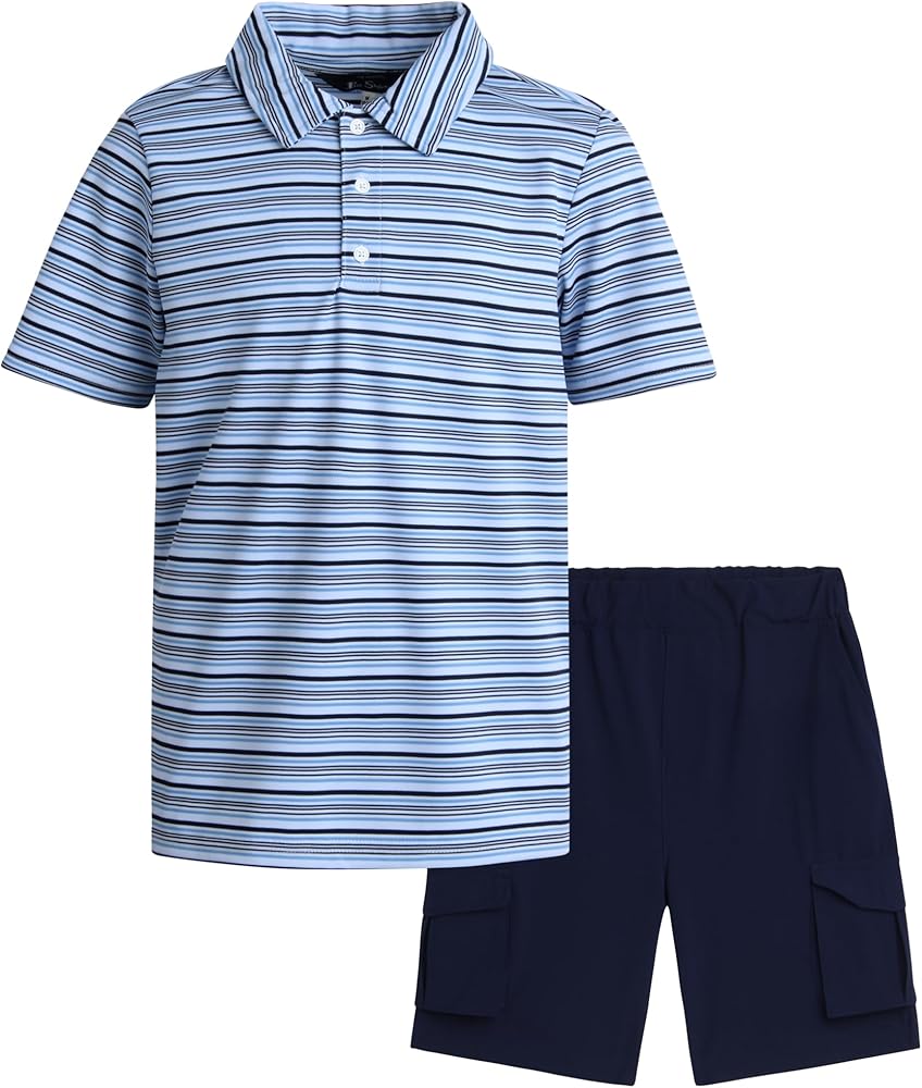 Ben Sherman Boys' Shorts Set -2 Piece Performance Polo Shirt and Shorts - Dry Fit Golf Shirt and Gym Shorts (8-14)