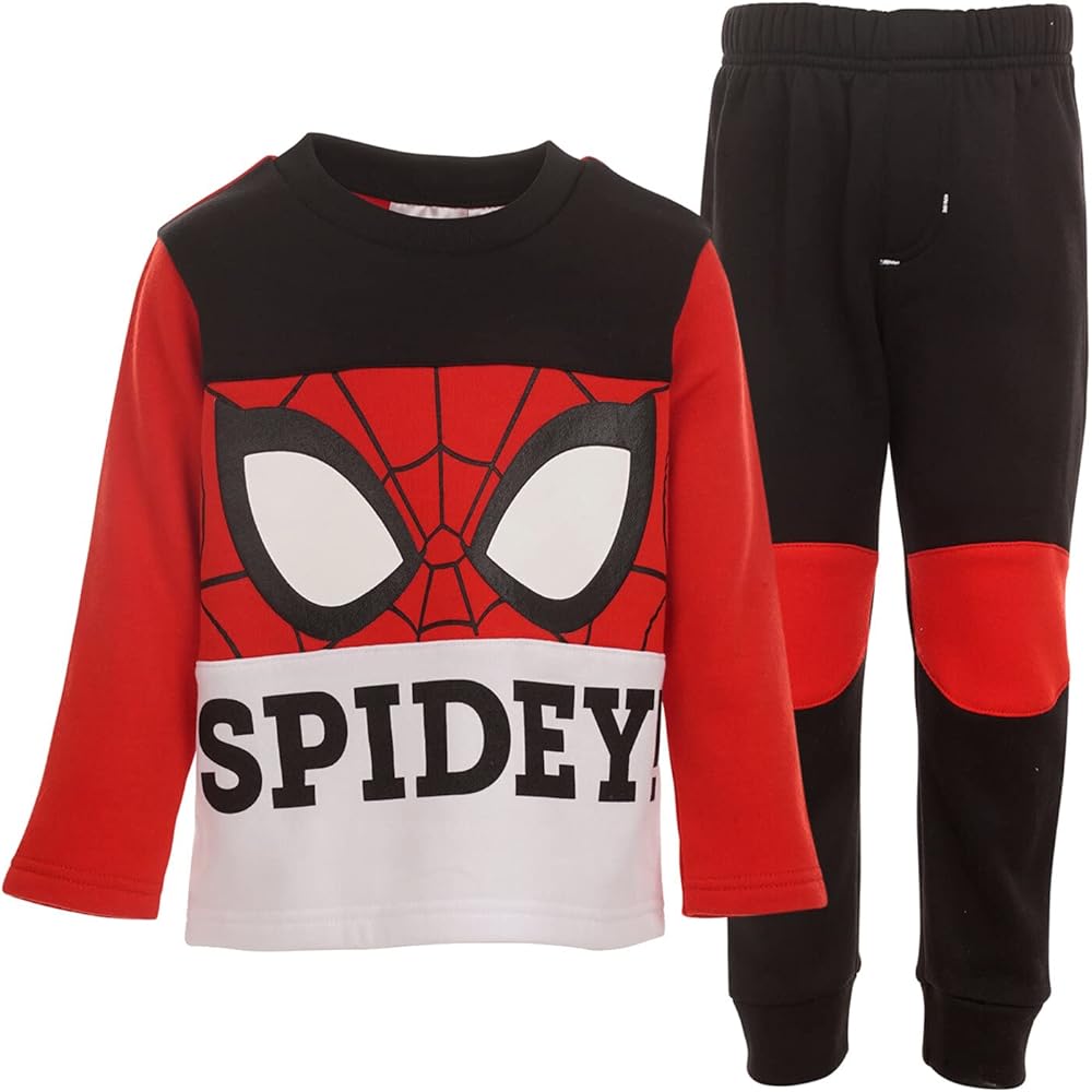 Marvel Spiderman Toddler Boys Fleece Long Sleeve T-Shirt and Fleece Pant Set 4T