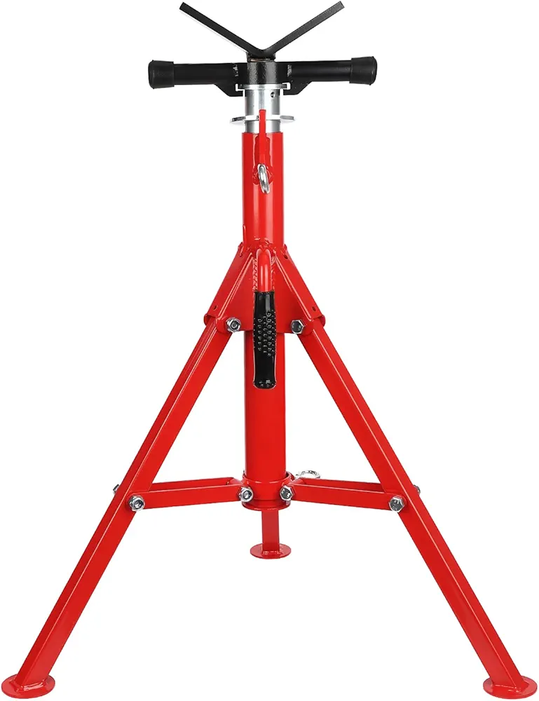 Heavy-Duty Pipe Jack Stand, 28''-52'' Adjustable Folding Pipe Stand, 2500 lbs Load Capacity, Ideal for Welding, Automotive, and Construction Projects